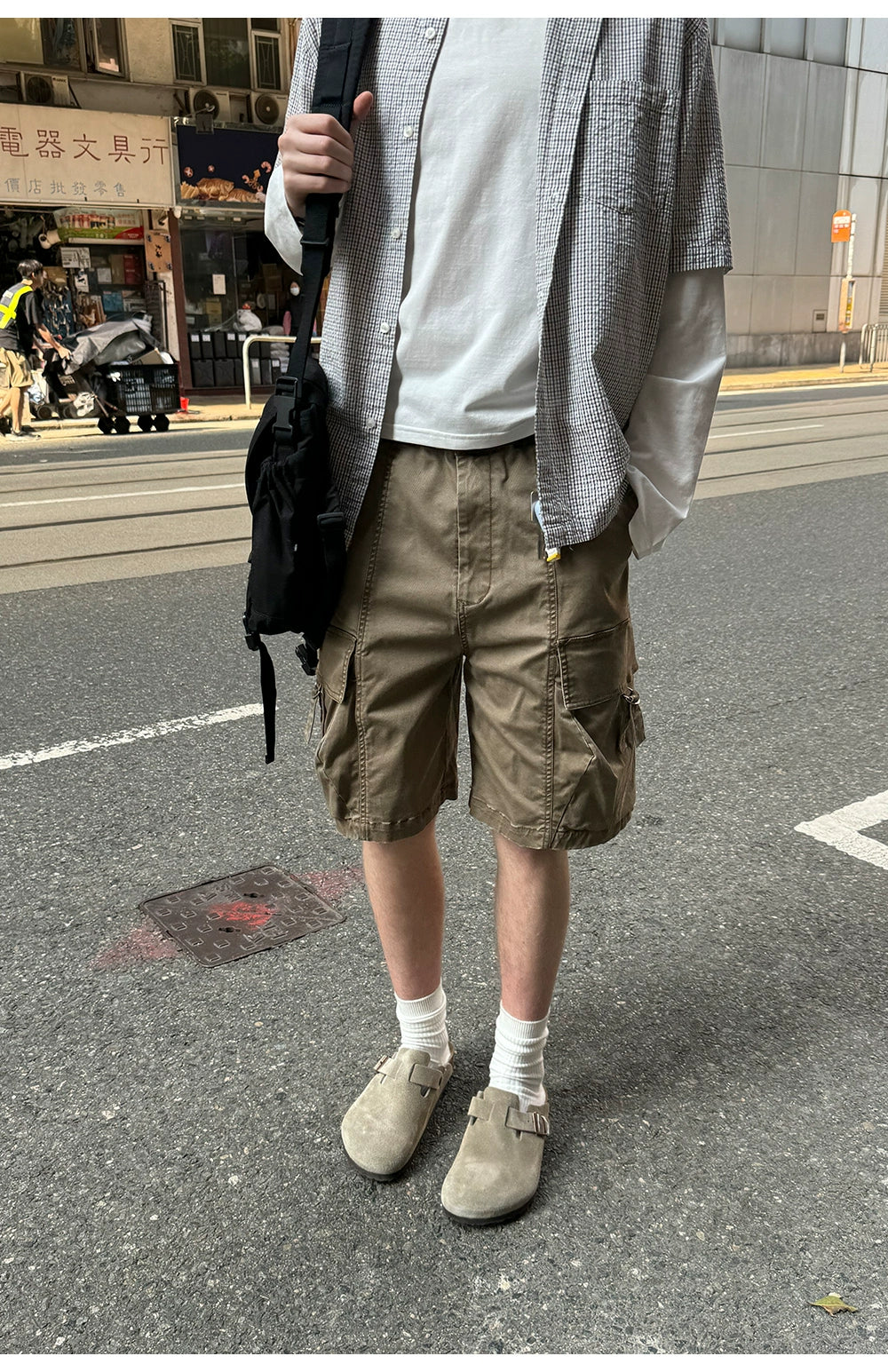 Washed D-Pocket Shorts