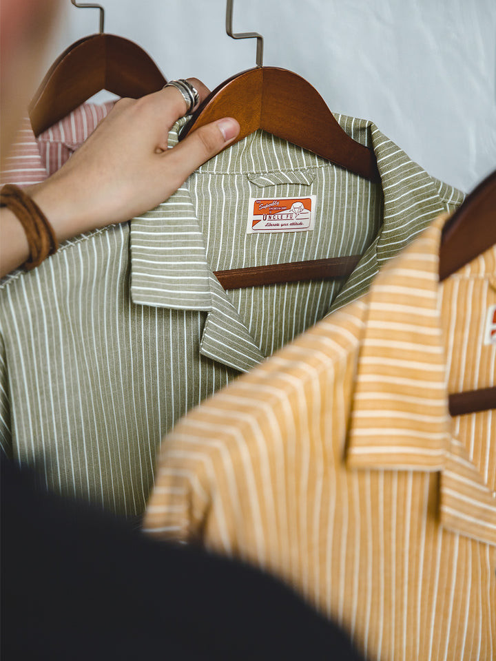 Retro Striped Cuban Shirt