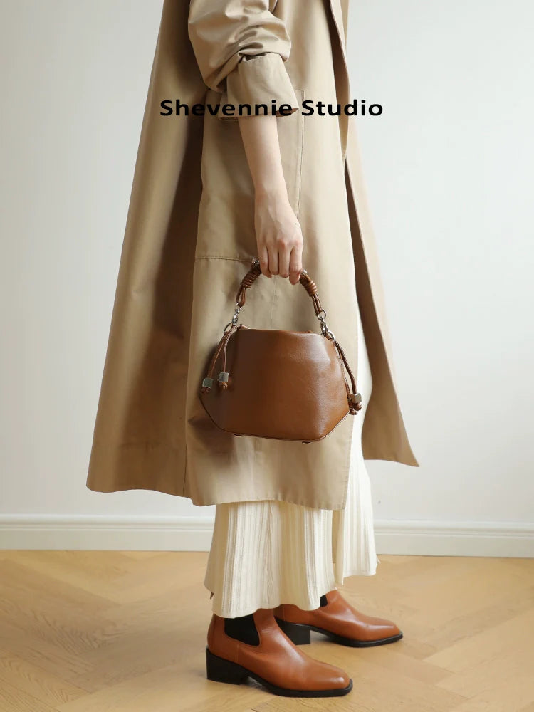 Leather Wrapped Bucket Bag