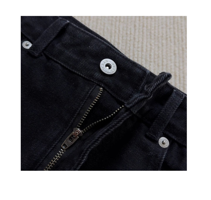 Washed Black-Grey Flared Jeans