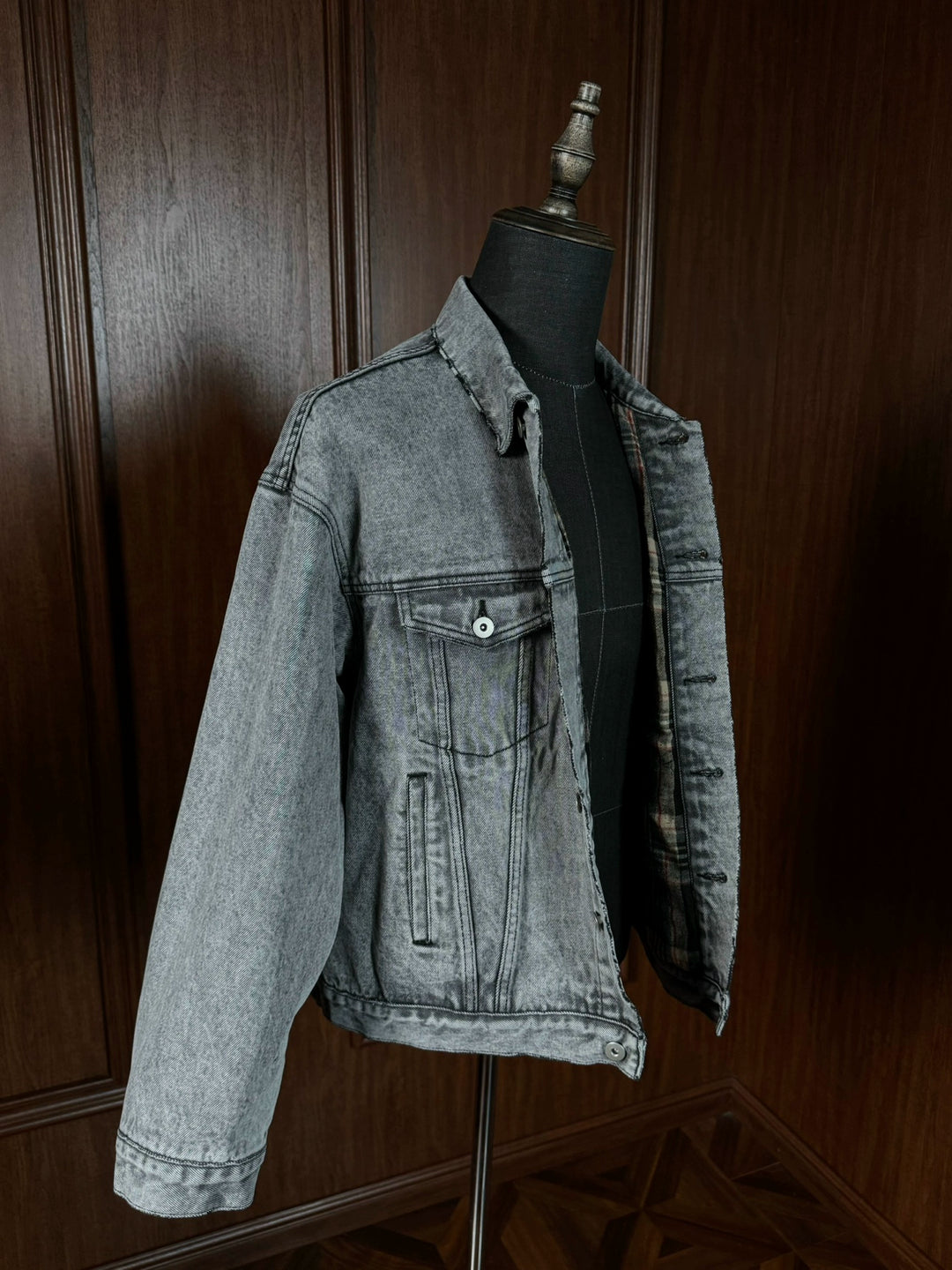 Snow-Washed Denim Jacket