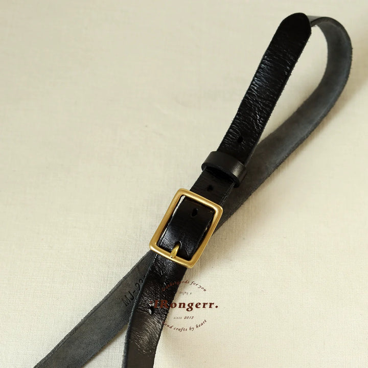 Brass Pin Leather Belt