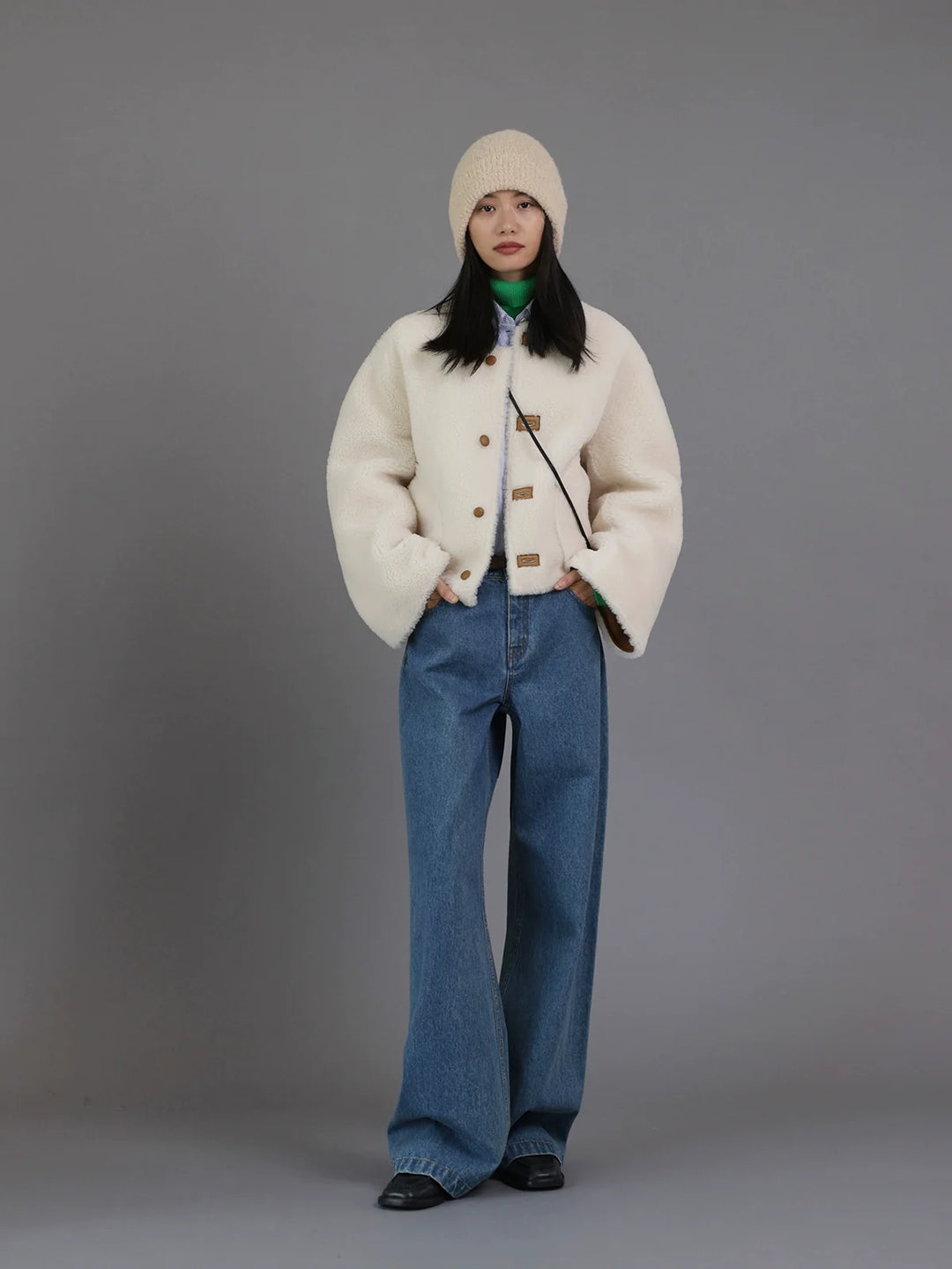 Sheepskin Double-Sided Short Coat