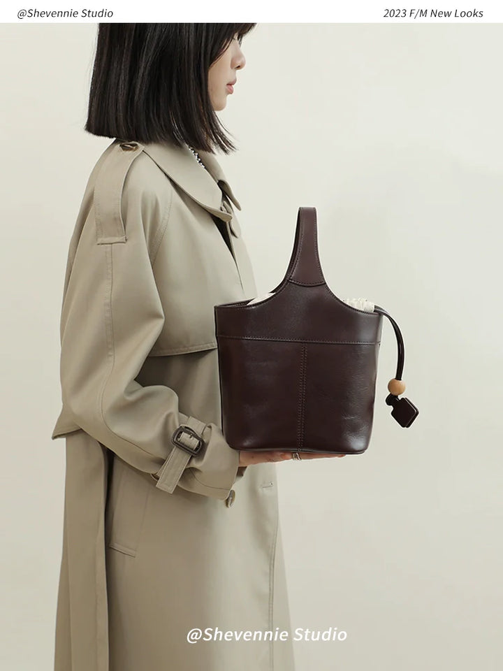 Leather Square Tote