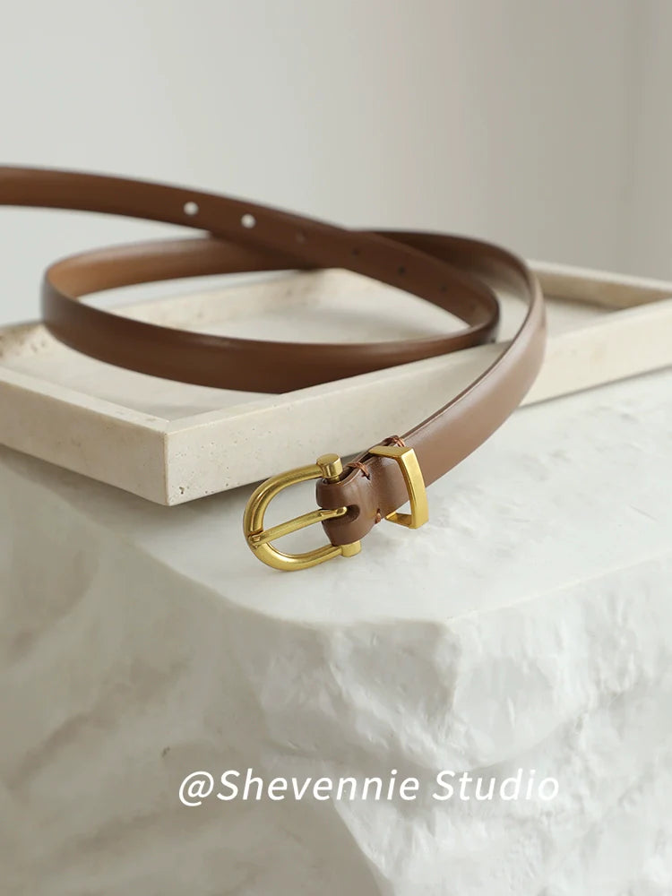 Classic Leather Buckle Belt