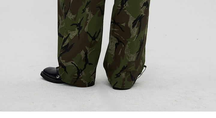 Camouflage Embroidered Casual Pants