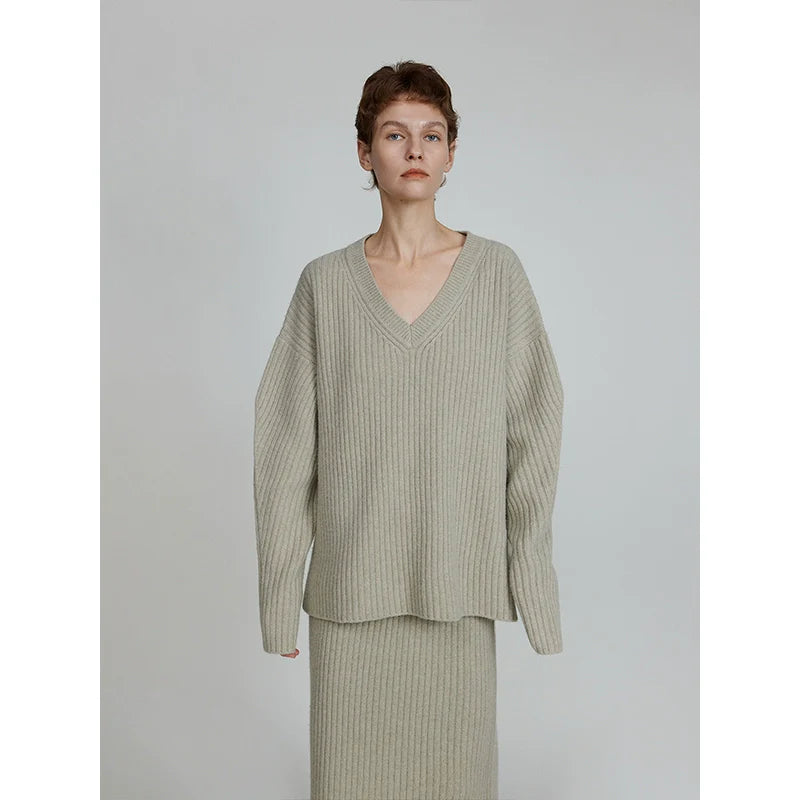 Yak Wool V-Neck Sweater