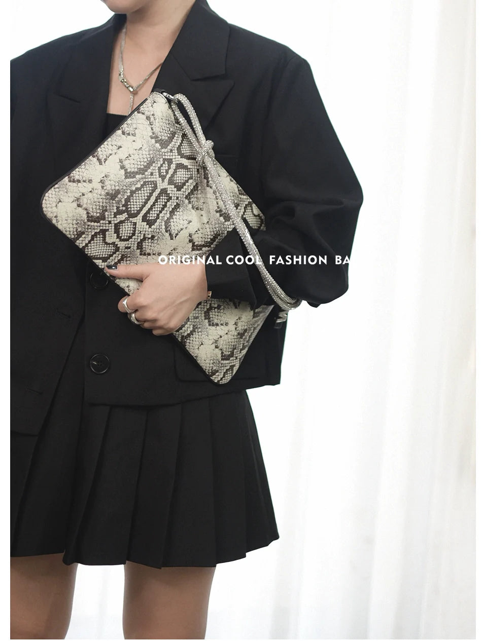 Ballet Snake Leather Clutch