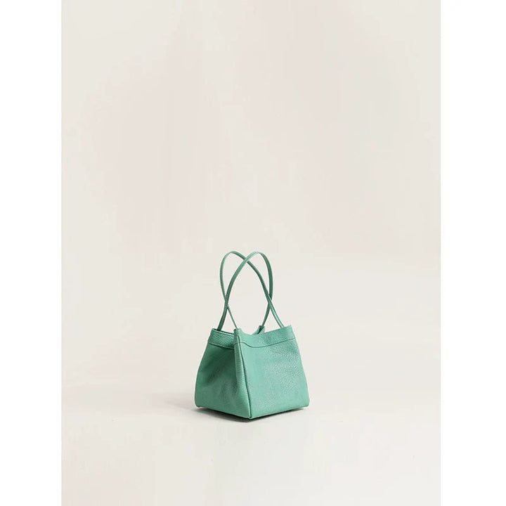 Lizard Pattern Leather Bucket Bag