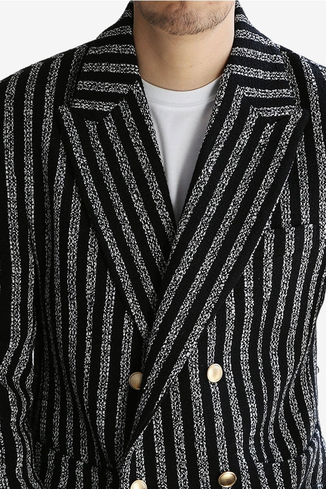 Striped Tweed Blazer