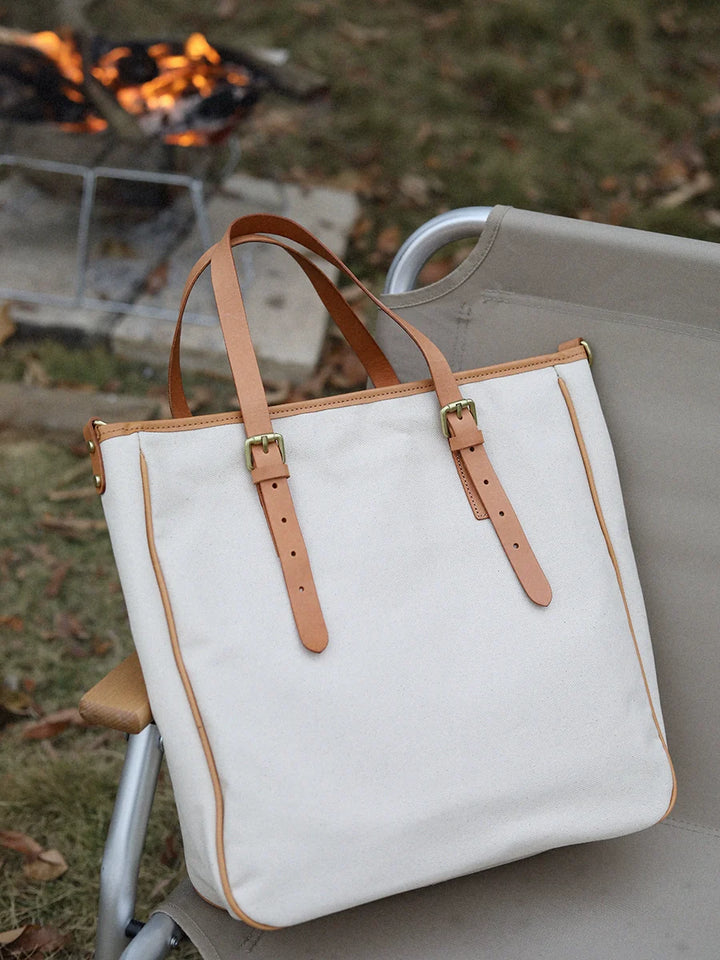 Canvas Leather Tote