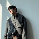 Winter Wool Jacket with Casual Silhouette and Advanced Lapel Design
