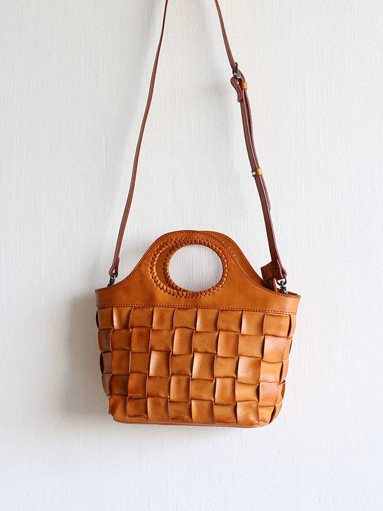 Luxe Woven Leather Crossbody