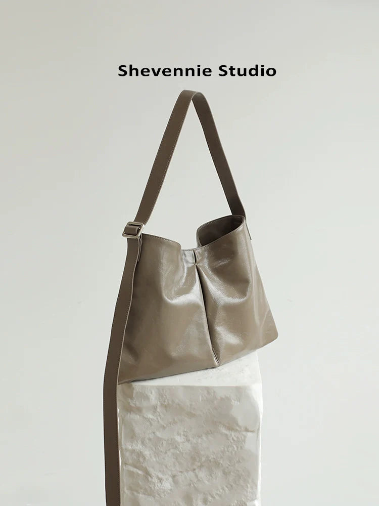 Waxed Leather Commuter Tote