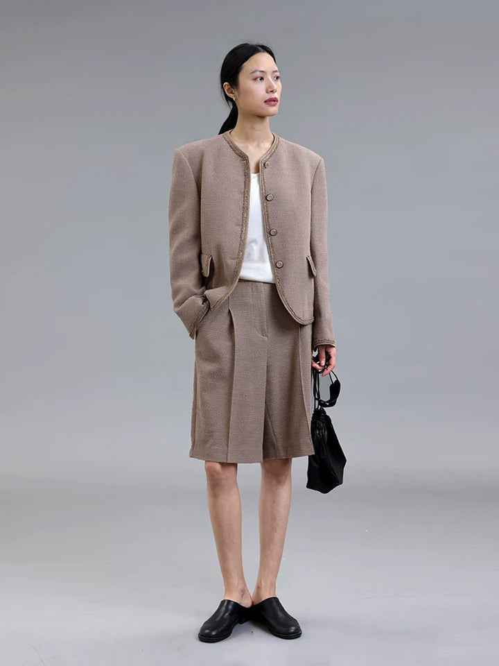 Natural Tweed Knit Jacket