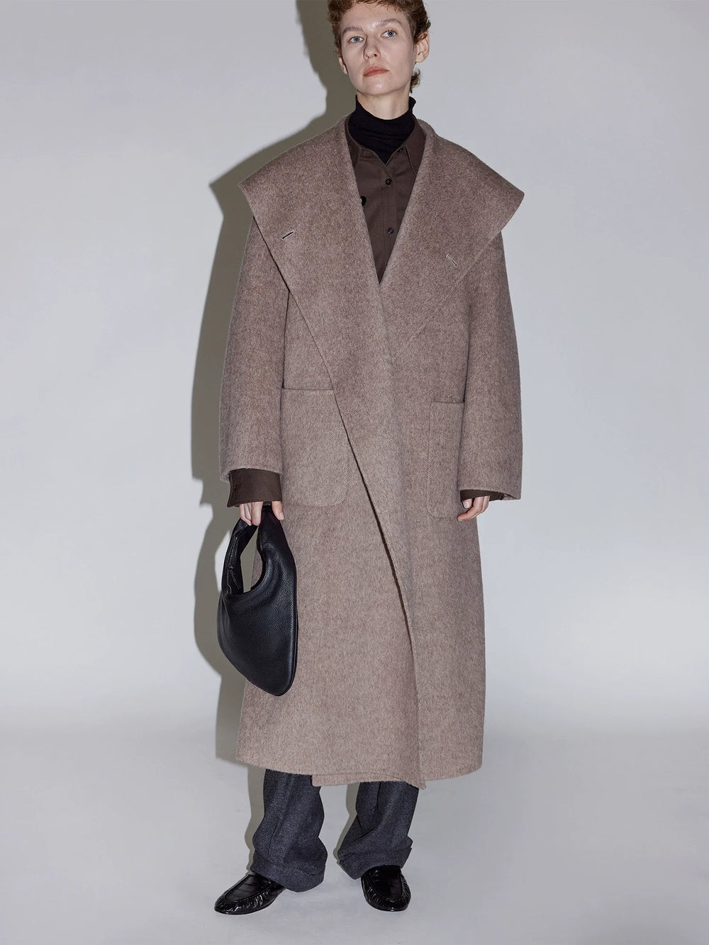 Silk Wool Long Coat