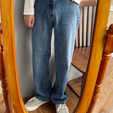 Vintage Washed High-Waist Jeans - Timeless Casual Fashion