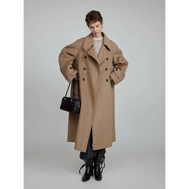 Cashmere Wool Double-Breasted Coat