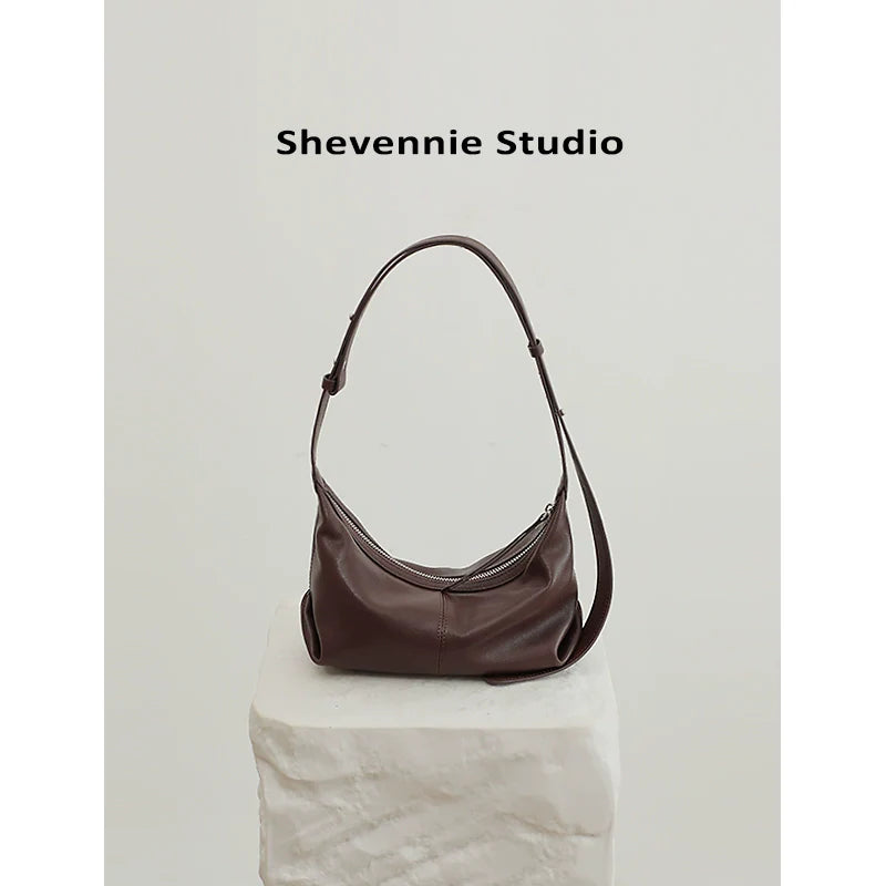 Sophisticated Leather Dumpling Bag