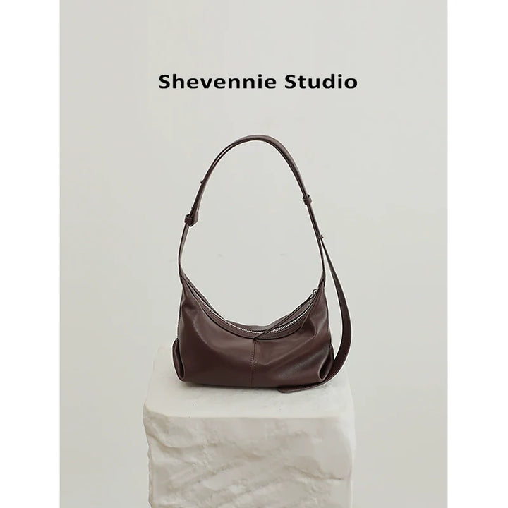 Sophisticated Leather Dumpling Bag