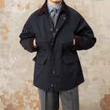 Retro Khaki Windbreaker - Autumn-Winter Trendy Corduroy Lapel Jacket