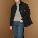 Retro Plaid Corduroy Collar Jacket - Winter Fashion