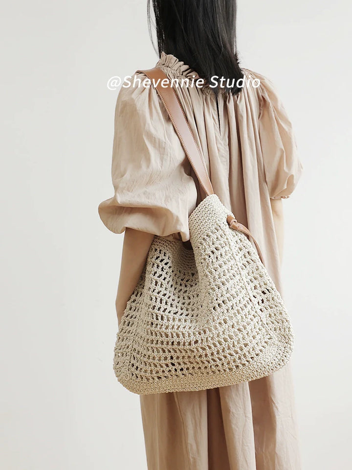 Woven Leather Tote