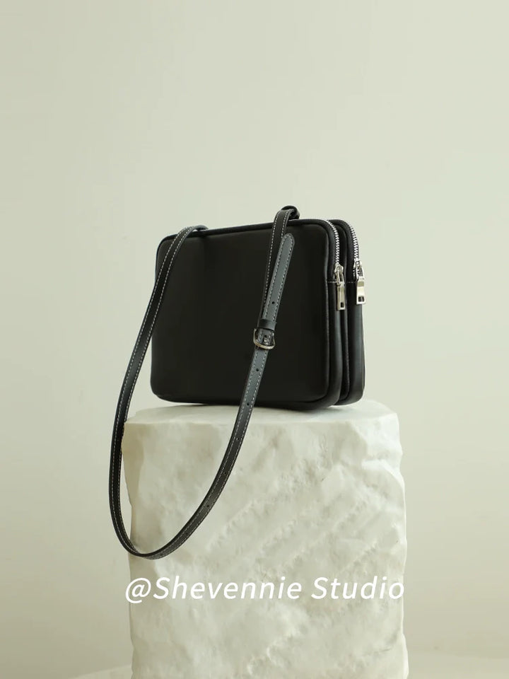 Shevennie Leather Envelope Bag