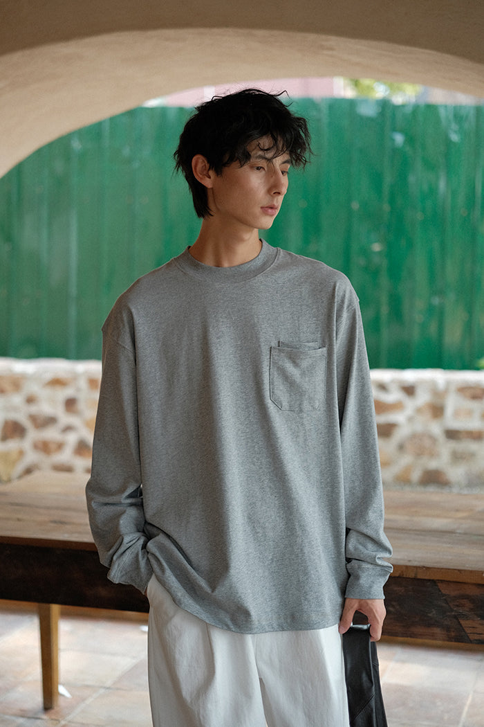 Japanese Collar Long-Sleeved Tee