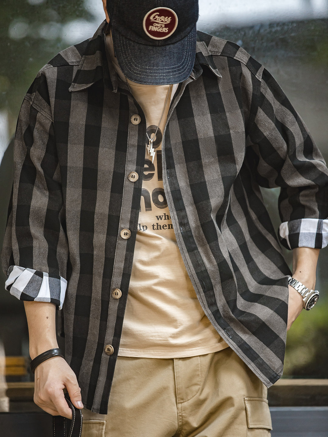 Heavy Plaid Shirt Jacket