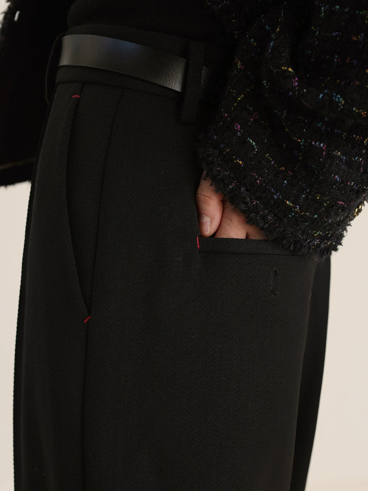 Wool Twill Pencil Pants