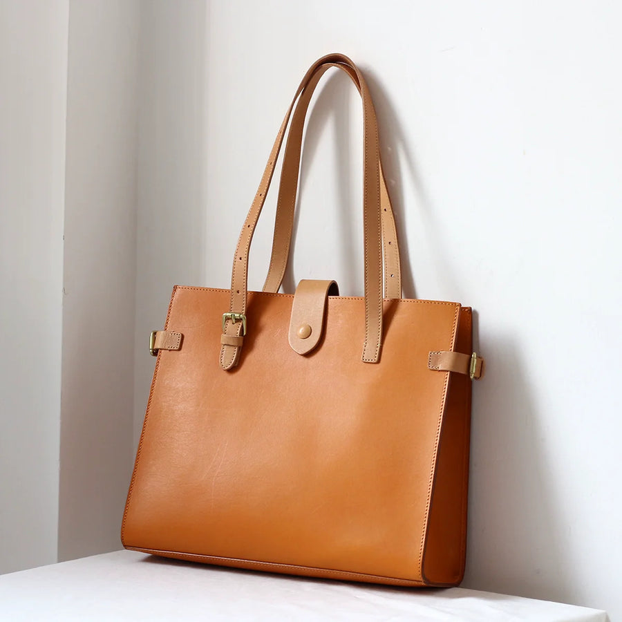 Classic Leather Contrast Tote