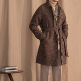 Handsome Houndstooth Balmakken Wool Coat - British Retro Elegance in a Slim and Versatile Design