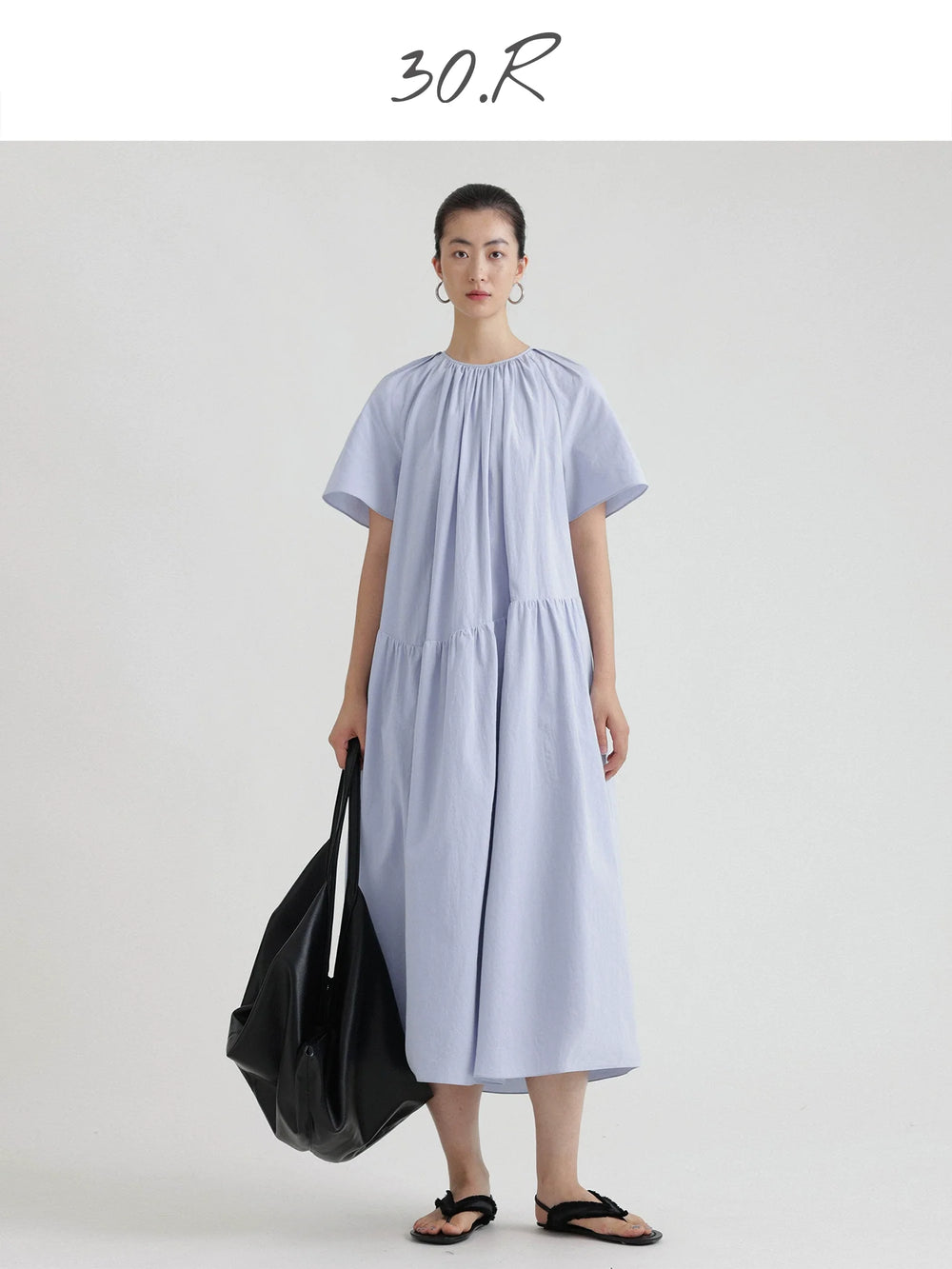 Elegant Cotton Pleated Dress