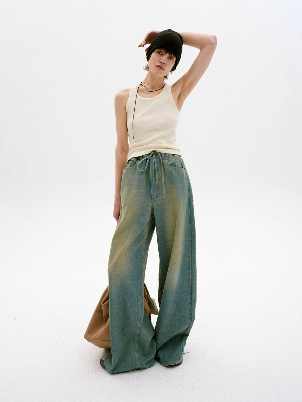 Tencel Wide-Leg Jeans