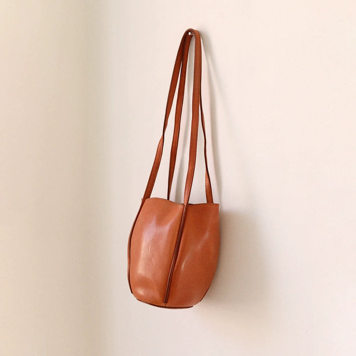 Leather Blossom Bucket Bag