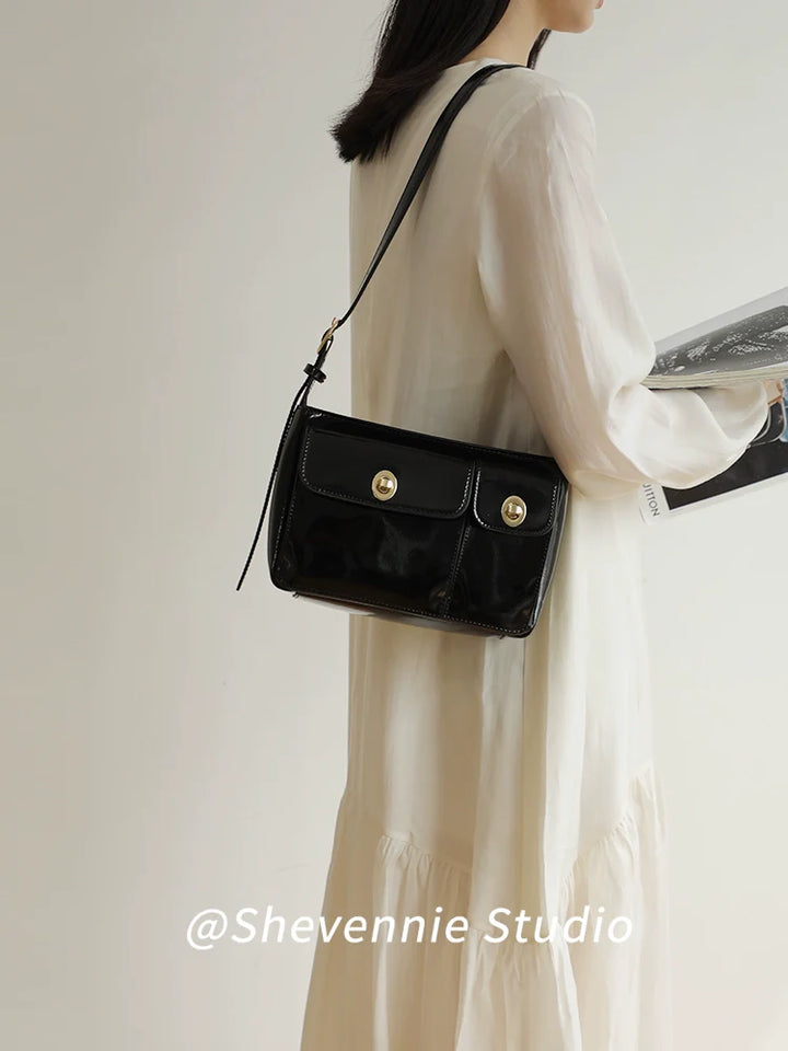 Leather Mini Square Shoulder Bag