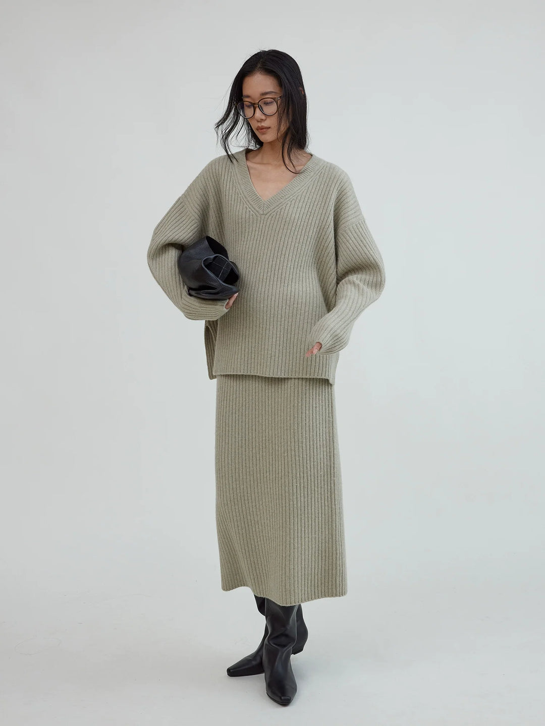 Yak Wool V-Neck Sweater