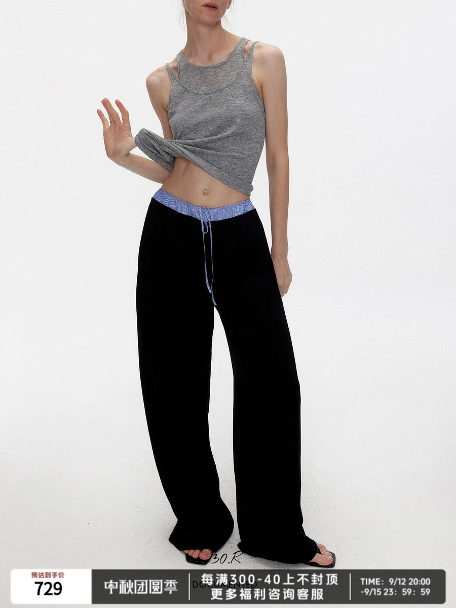 Acetate Drawstring Trousers