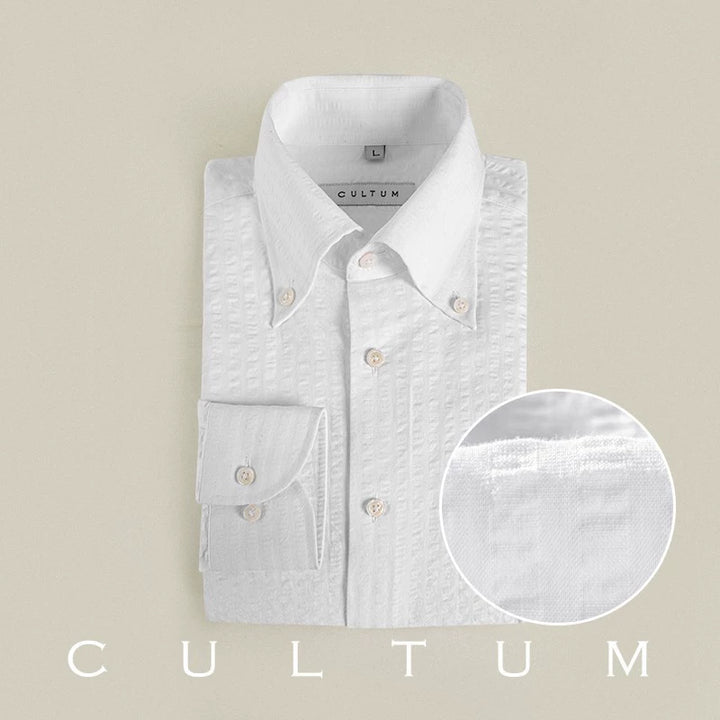 Cotton-Linen Blend Pocket Shirt