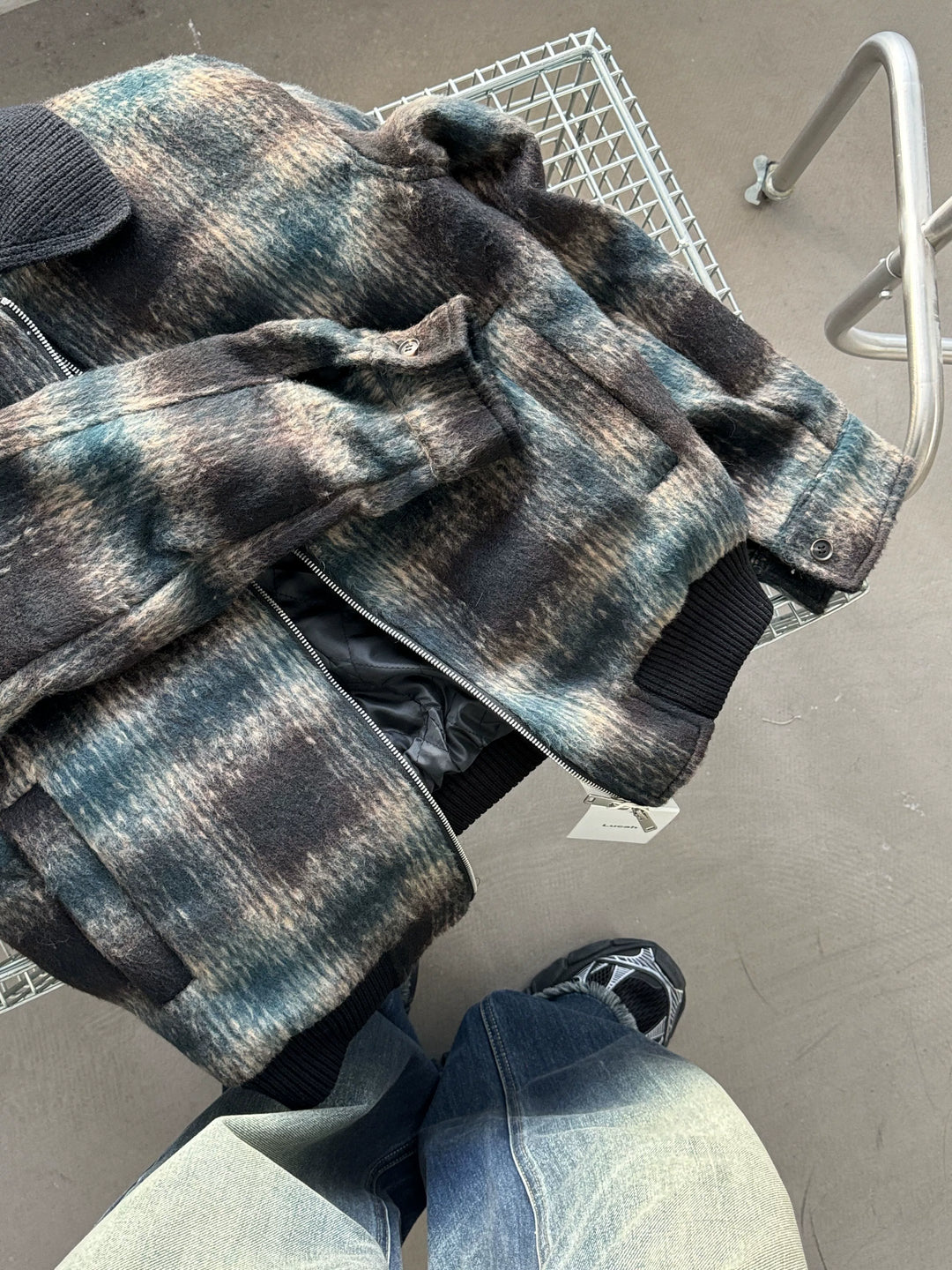 Plaid Loose Coat