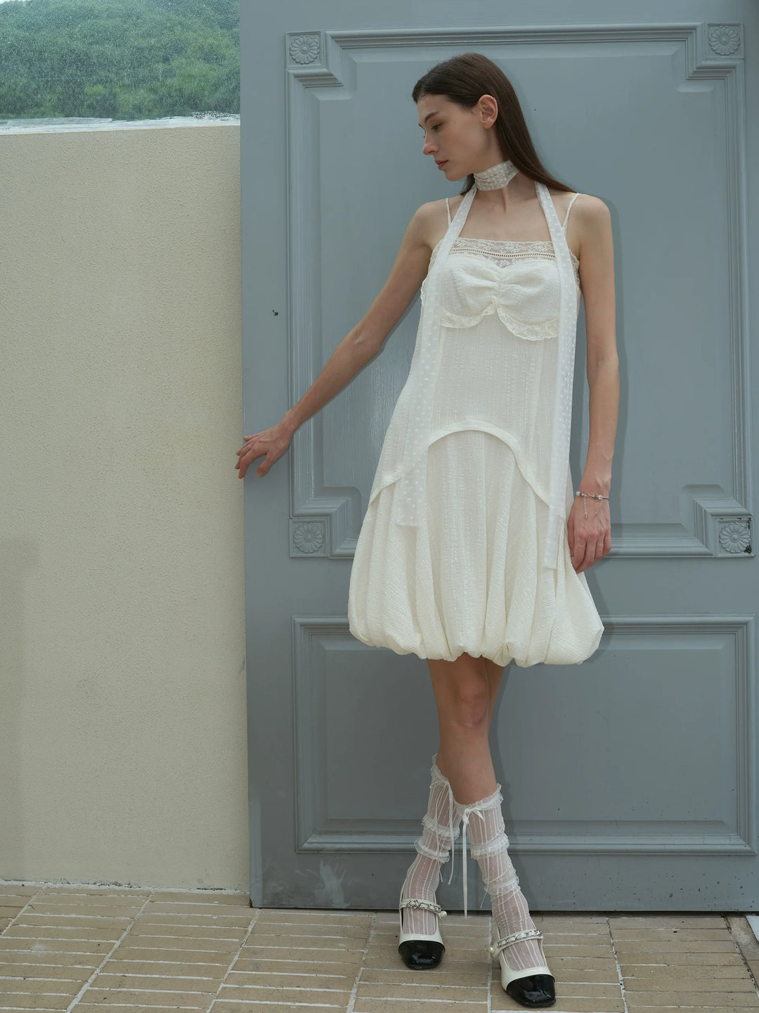 Ethereal Lace Cotton Dress