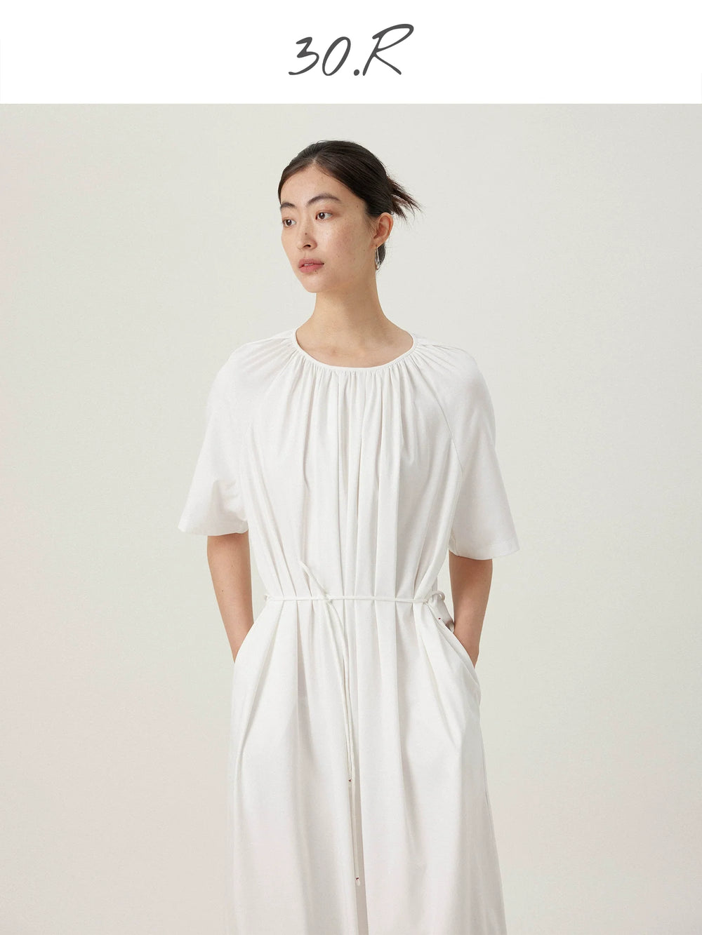 Cotton Elegant Pleated Dress