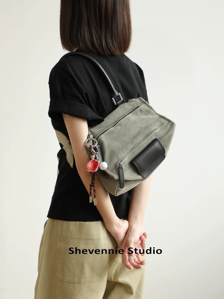 Canvas Leather Tote