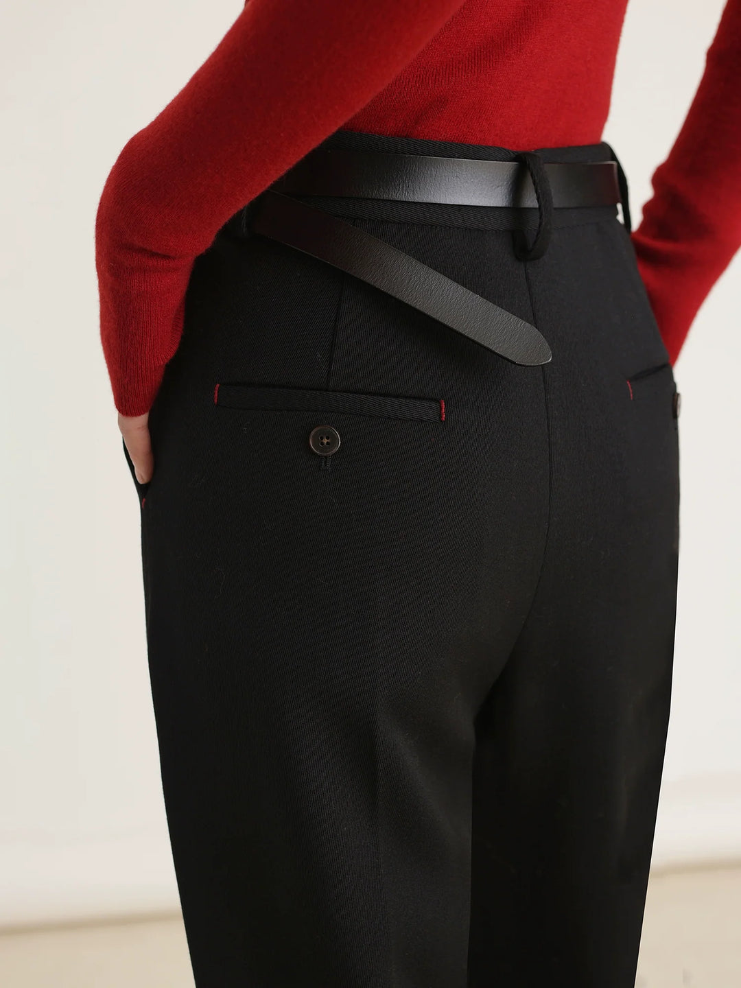 Wool Tapered Trousers