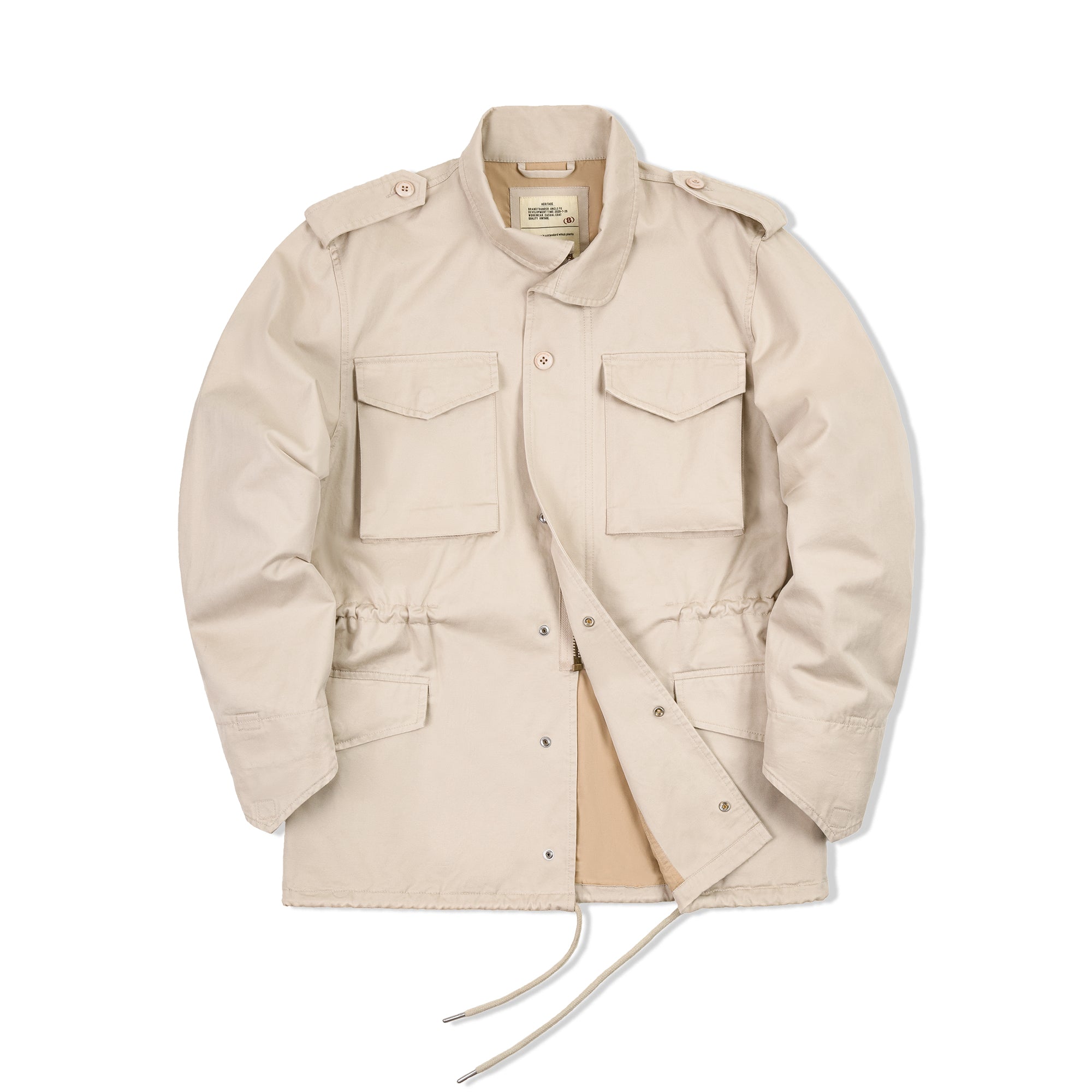 Retro Field Jacket Khaki Windbreaker for Men