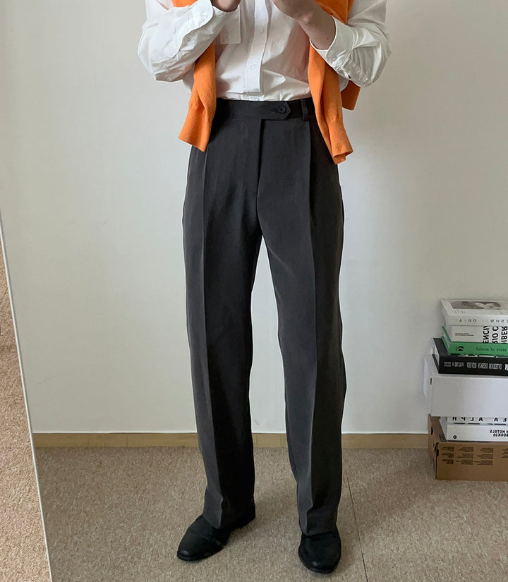 High-Waist Casual Trousers