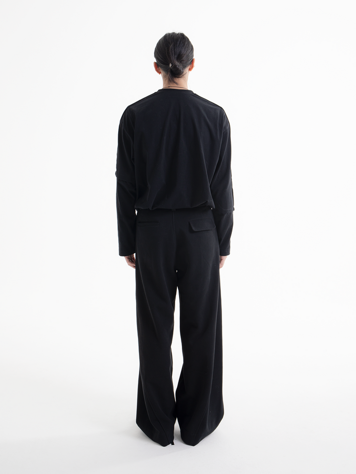 Belted A-Line Pants