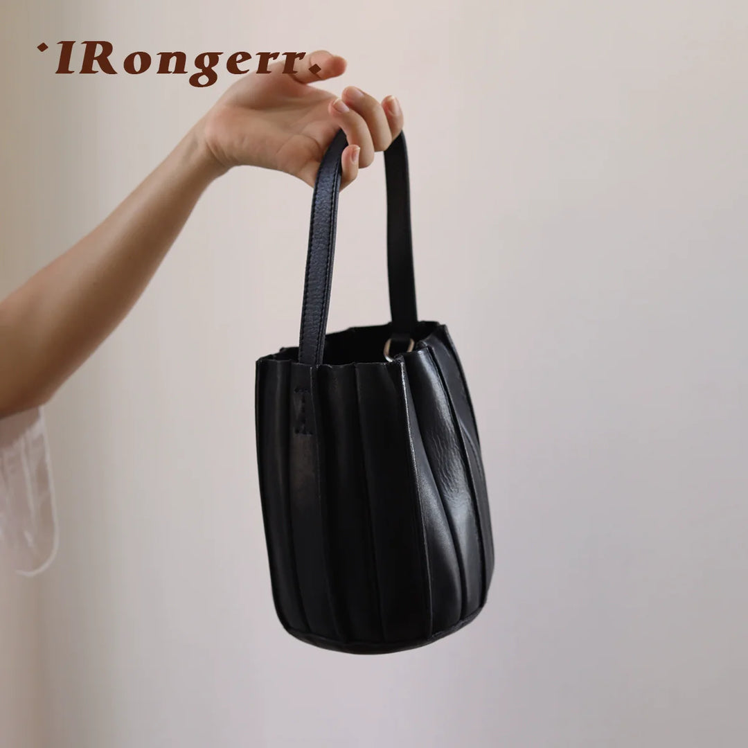 Vegetable Tanned Leather Bucket Bag