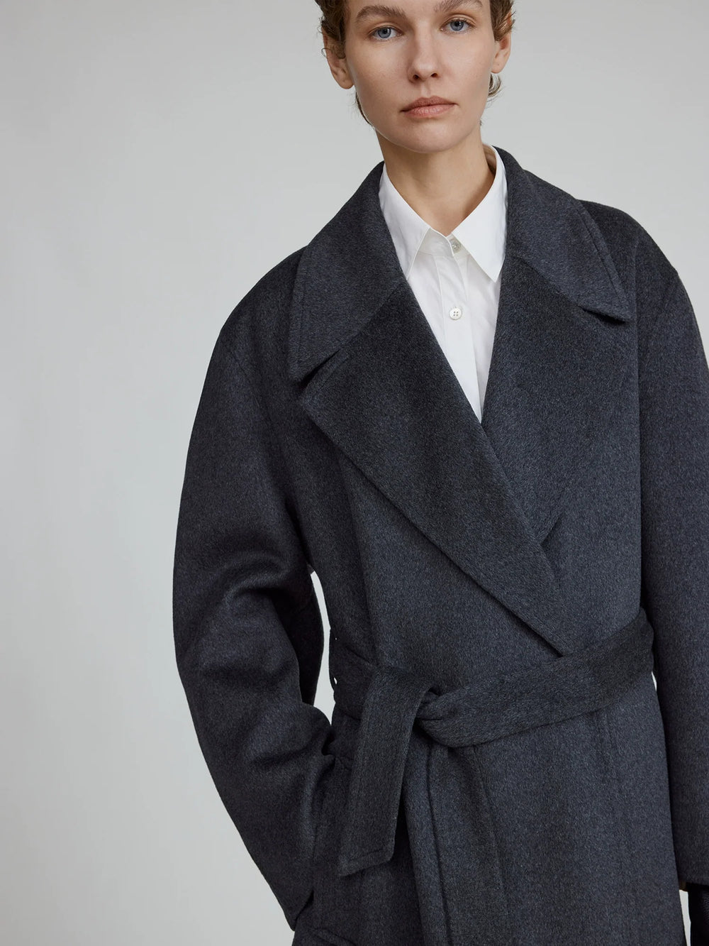 Wool Cashmere Silk Tweed Coat